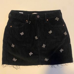 Pacsun Corduroy Miniskirt With Embroidery